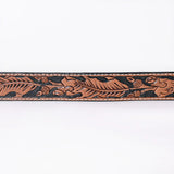 COMFYTACK Western Genuine Leather Belt for Men Women Cowboy Cowgirl Handmade Unisex Full Grain Heavy Duty Floral Tooled Belt