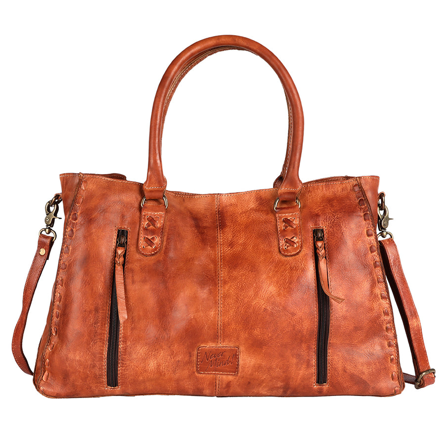 Never Mind Nmbgm125B Tote Vintage Handmade Genuine Cowhide Leather Women Bag Western Handbag Purse