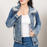 ADJKT029 Genuine leather Hand tooled hand carved Women 100% cotton Denim jacket dress ladies girl