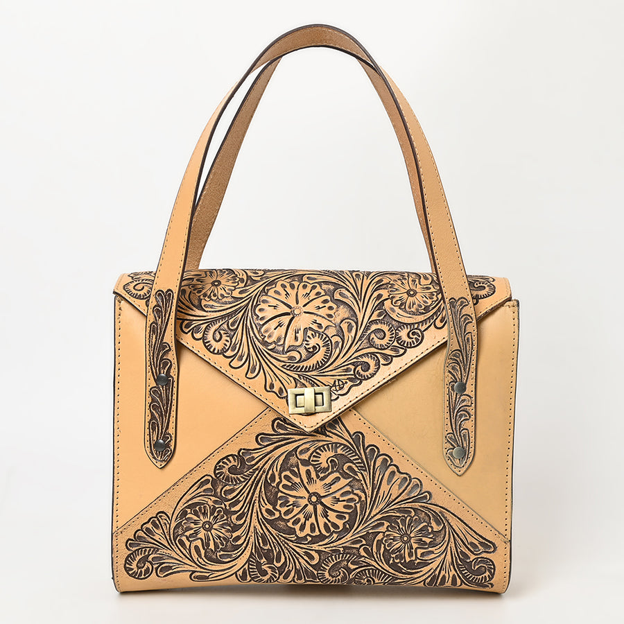 American Darling Briefcase Hand Tooled Genuine Leather Western Women Bag Handbag | for Cute Laptop