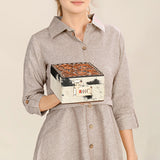 American Darling Jewelry Case Hand Tooled Hair On Genuine Leather Women Bag Western Handbag Purse |