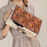 ADBGA458 American Darling Hand Tooled Hair On Genuine Leather Women Bag Western Handbag Purse