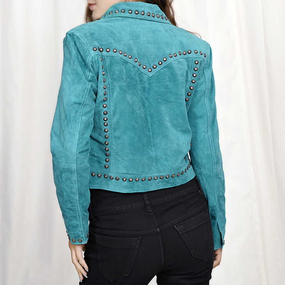 Genuine Vintage leather Women shirt jacket dress ladies girl