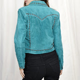 Genuine Vintage leather Women shirt jacket dress ladies girl