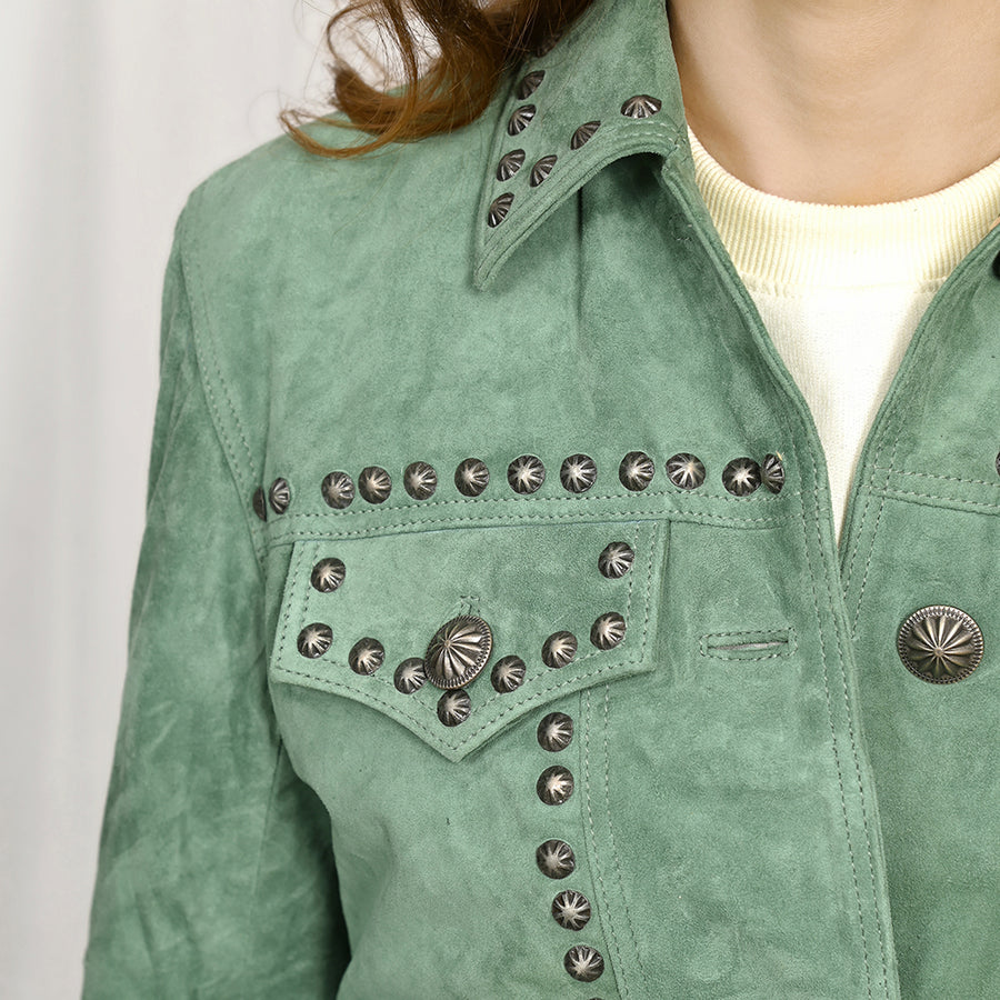 American Darling Genuine Vintage leather Women Blazer dress Shirt jacket ladies Girl| | for
