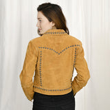 Genuine Vintage  leather Women shirt  jacket  dress ladies girl