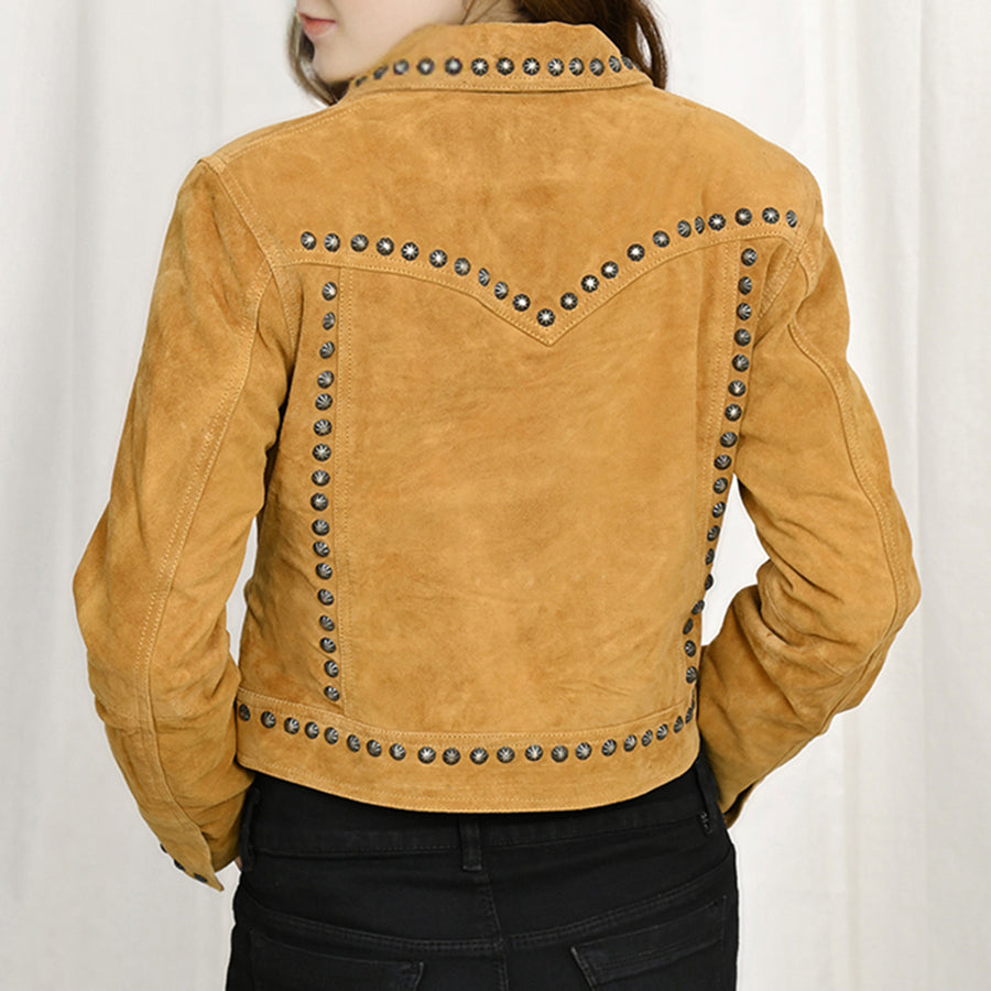 American Darling Genuine Vintage leather Women Blazer dress Shirt jacket ladies Girl| | for