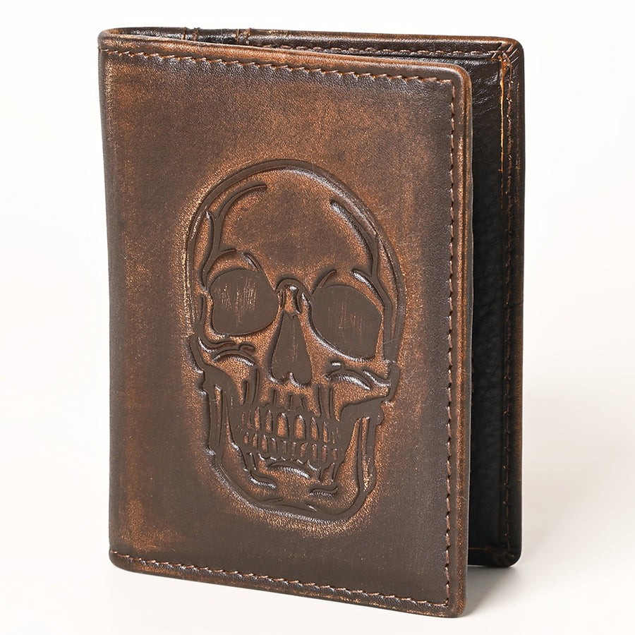 AMERICAN TANNER Genuine Leather Hand Burnished Bifold Wallet For Men Women H4.25 X W3 D0.5 - Uhorse