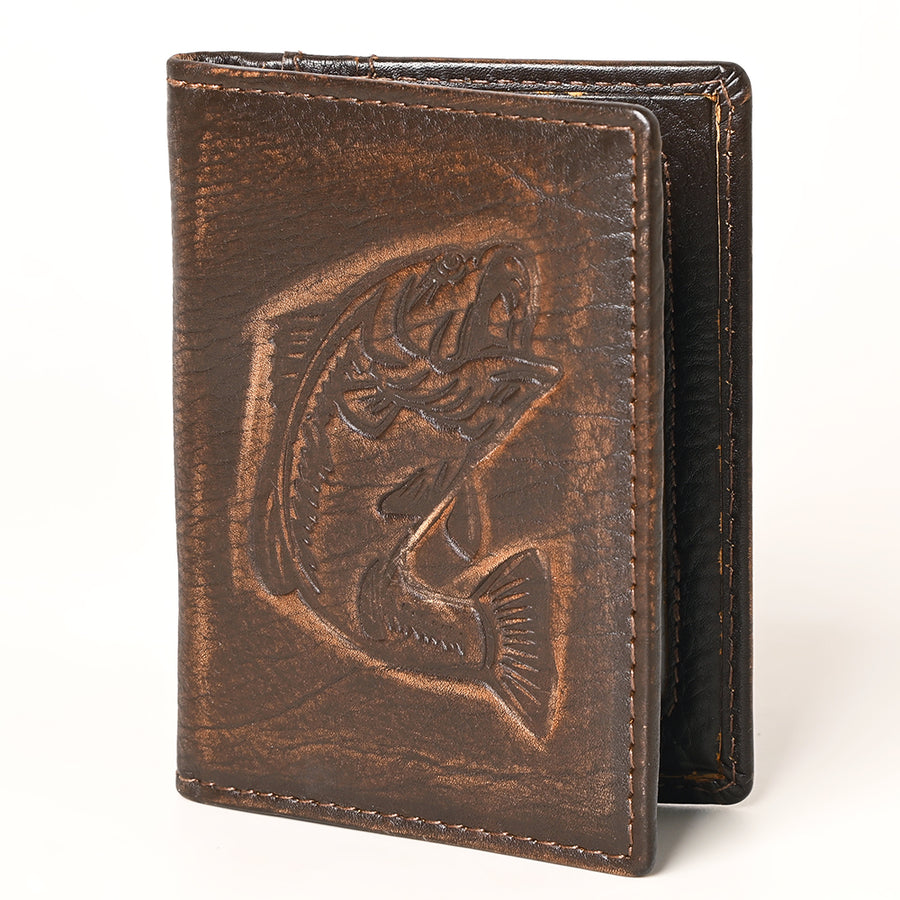AMERICAN TANNER Genuine Leather Hand Burnished Bifold Wallet For Men Women H4.25 X W3 D0.5 - Uhorse