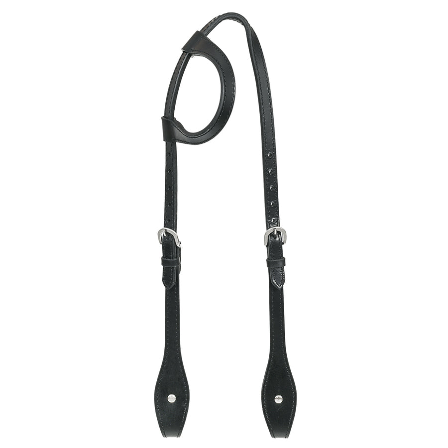 Hilason Horse Genuine Leather One Ear Headstall Bridle Black - Uhorse