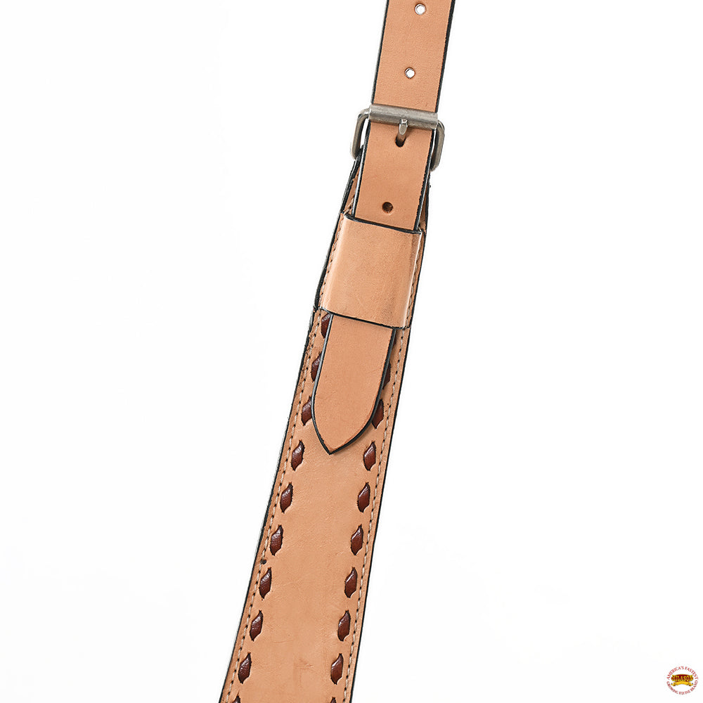 HILASON Western Genuine Leather Horse U Shaped Breast Collar Oiled Tan