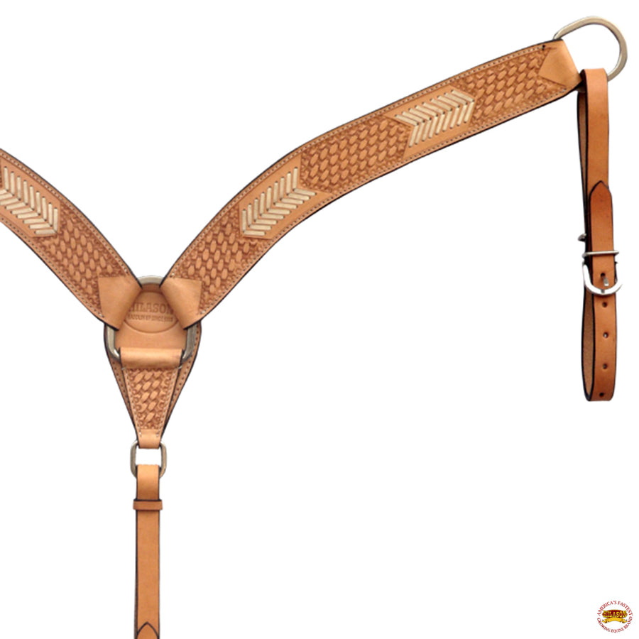 HILASON Western Leather Horse V Shaped Breast Collar Tan | |Western