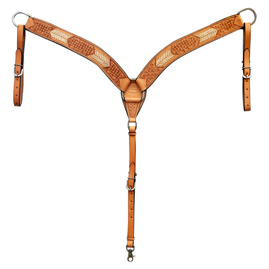 HILASON Western Leather Horse V Shaped Breast Collar Tan | |Western