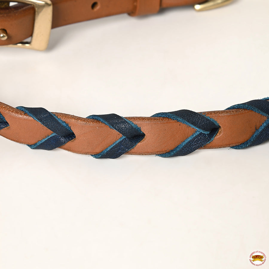 8 Feet Hilason Western Horse American Leather Laced Barrel Roper Reins Brown