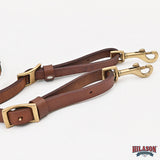 8 Feet Hilason Western Horse American Leather Laced Barrel Roper Reins Brown