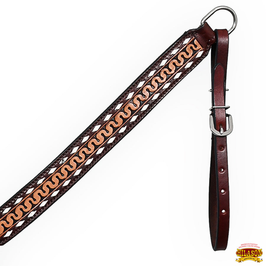 HILASON Western American Leather Headstall Breast Collar Horse Tack Set