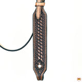 HILASON Western Horse Genuine American Leather Headstall & Breast Collar Set Brown