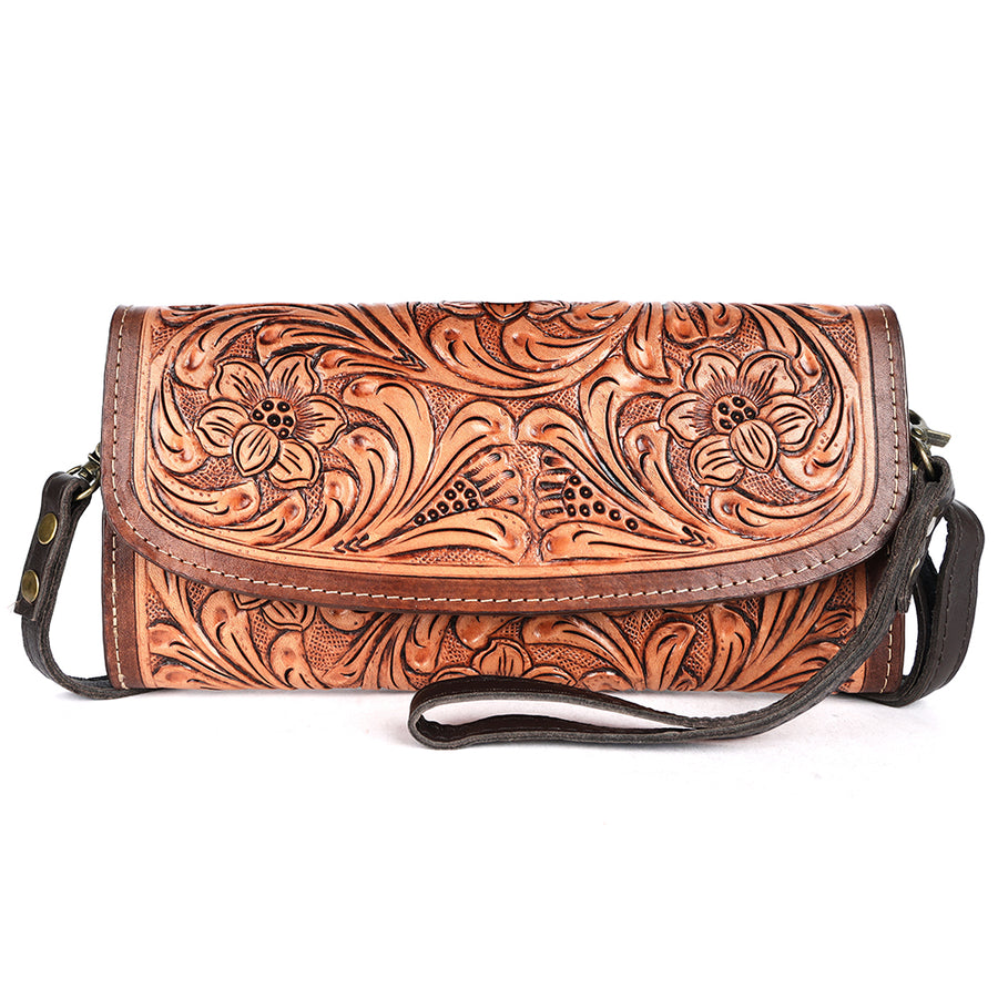 American Darling Cross Body Hand Tooled Genuine Leather Western Women Bag | Turquoise Handbag Purse Crossbody for Cute