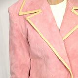 Genuine Vintage leather Women shirt Blazer jacket dress ladies girl