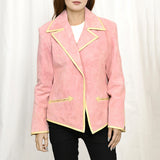 Genuine Vintage leather Women shirt Blazer jacket dress ladies girl