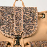 American Darling ADBG1306 Backpack Hand Tooled Genuine Leather Women Bag Western Floral Handbag