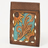 American Darling ADCCG101 Floral Western Hand Tooled Genuine Leather Women Card-Holder