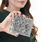 American Darling Wallet Hand Tooled Genuine Leather Women Bag Western Handbag Purse
