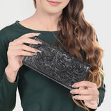 American Darling Wallet Hand Tooled Genuine Leather Women Bag Western Handbag Purse