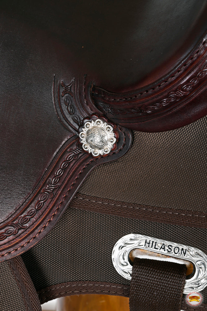HILASON Western Child Horse Trail Show Saddle Synthetic Pleasure Riding Brown