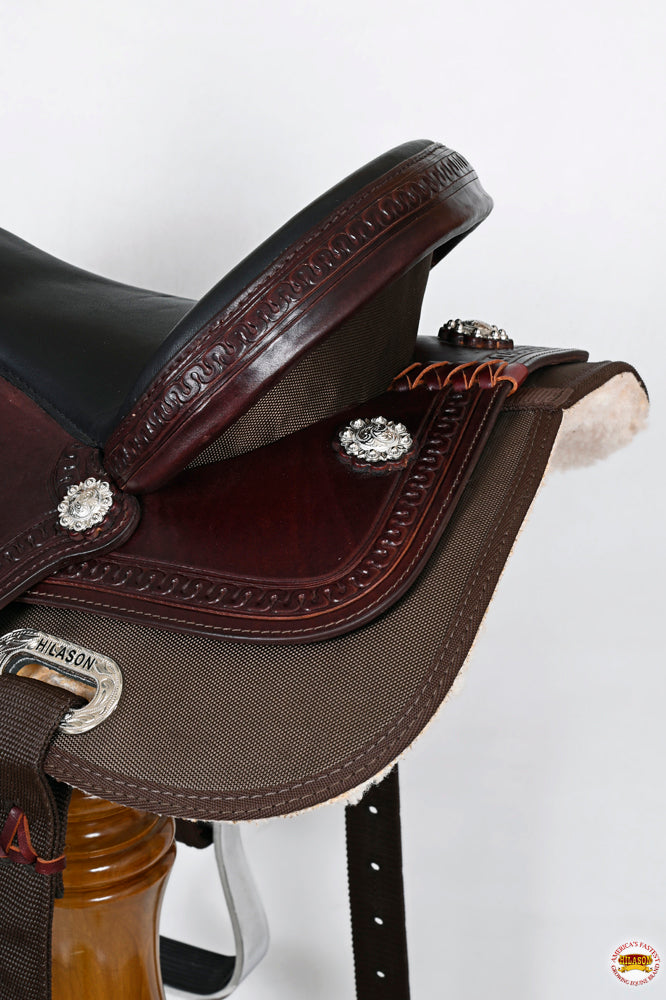 HILASON Western Child Horse Trail Show Saddle Synthetic Pleasure Riding Brown