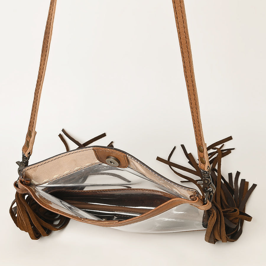 American Darling Clear Bag Full Grain Genuine Leather Western Women Handbag Purse | for Cute Travel
