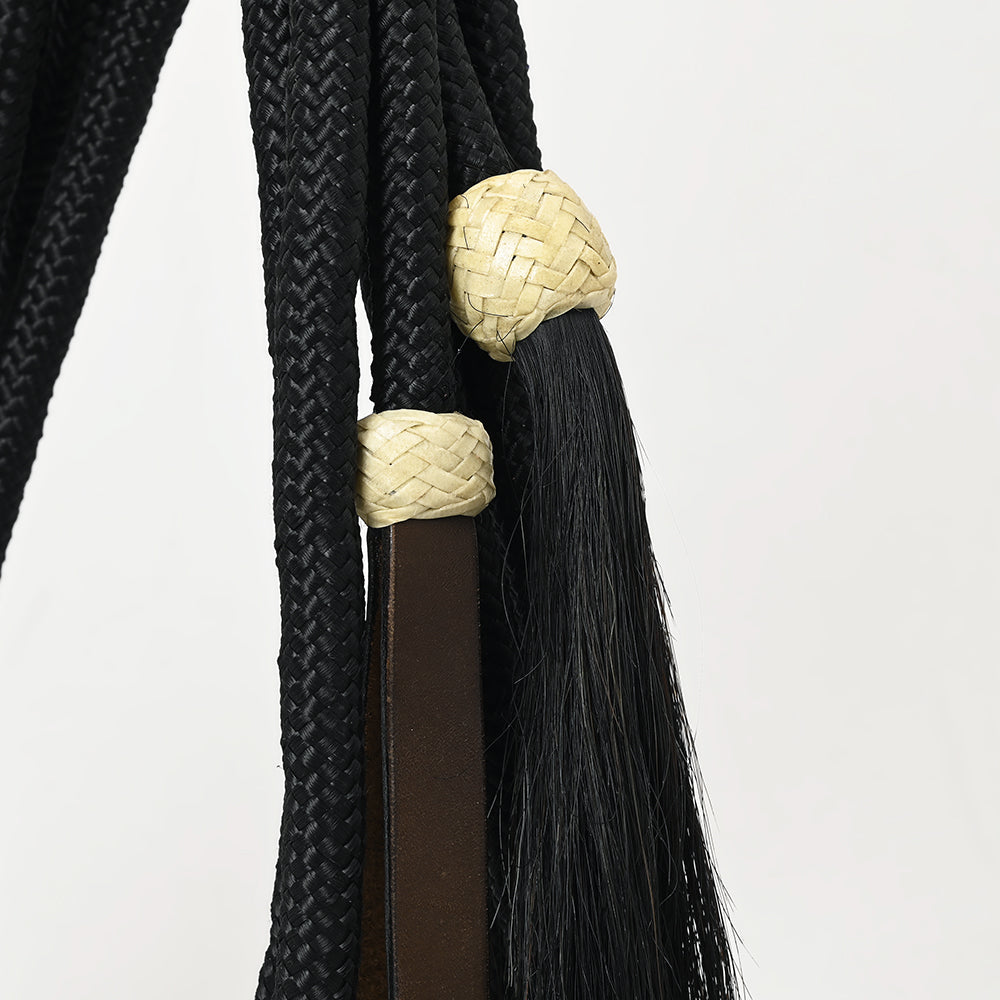 Hilason Western Horse Beautiful Noseband Tack American Leather Rein with Bosal Set