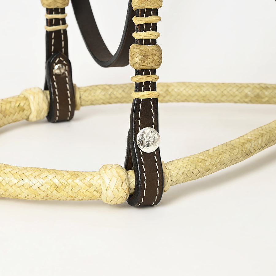HILASON Western Horse Beautiful Noseband Tack Genuine Leather Reins with Bosal Set | Reins