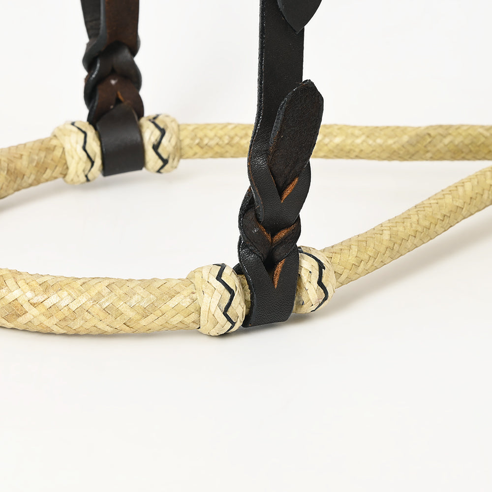 Hilason Western Horse Beautiful Noseband Tack American Leather Rein with Bosal Set