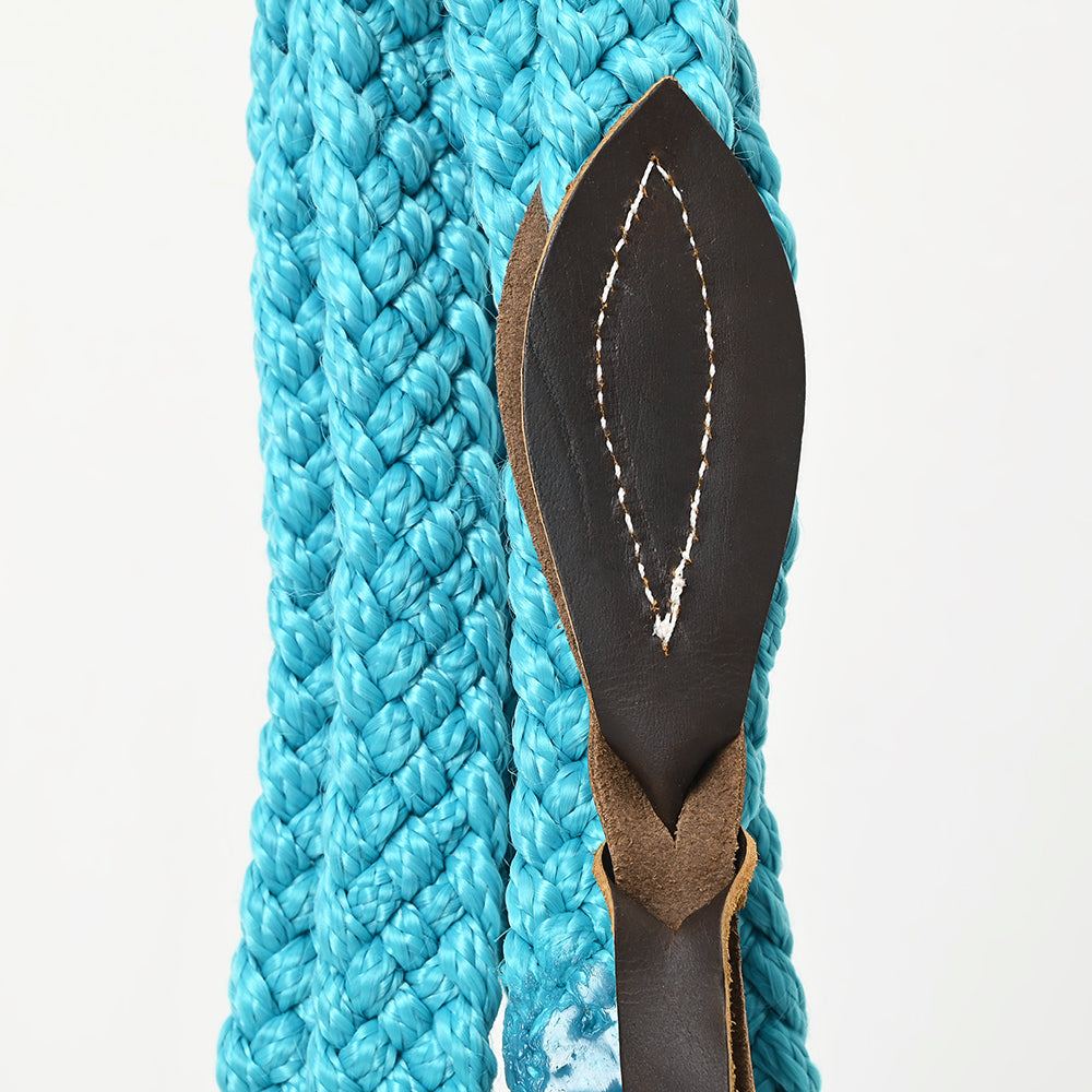 Hilason Western Horse Beautiful Noseband Tack American Leather Rein with Bosal Set