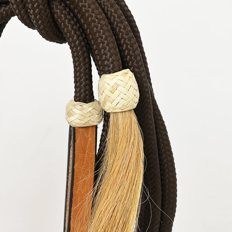 HILASON Western Horse Beautiful Noseband Tack Genuine Leather Reins with Bosal Set | Reins