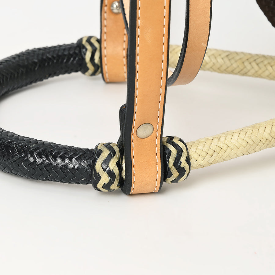 HILASON Western Horse Beautiful Noseband Tack Genuine Leather Reins with Bosal Set | Reins