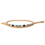 5 Ft Hilason Western Horse Beautiful Beaded Overlay American Leather Whip Tan