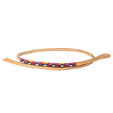 5 Ft Hilason Western Horse Beautiful Beaded Overlay American Leather Whip Tan