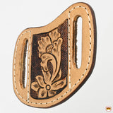 Hilason Leather Angled Knife Scabbard Sheath Cover Floral Tooled