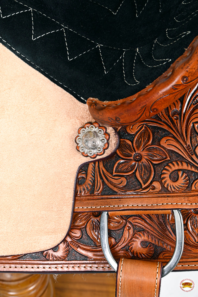 HILASON Western Horse Trail Pleasure American Leather Saddle Tan