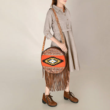American Darling Hand Tooled Saddle Blanket Genuine Leather Women Bag Western Handbag Purse |