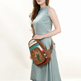 American Darling Sling Hand Tooled Saddle Blanket Genuine Leather women bag western handbag purse