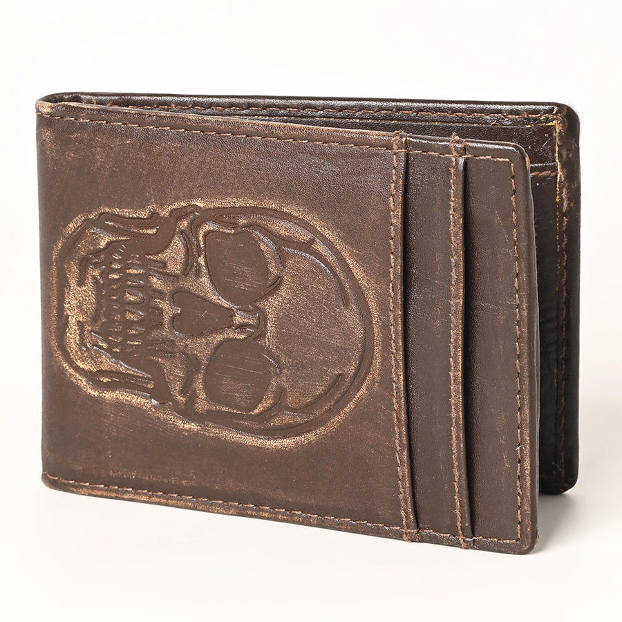 AMERICAN TANNER Genuine Leather Hand Burnished Bifold Wallet For Men Women H4 X W3.25 D0.5 - Uhorse