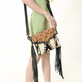 American Darling Crossbody Saddle Blanket Hand Tooled Genuine Leather Western Women Bag Handbag Purse Travel Bags