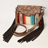 American Darling Crossbody Saddle Blanket Hand Tooled Genuine Leather Western Women Bag Handbag Purse Travel Bags