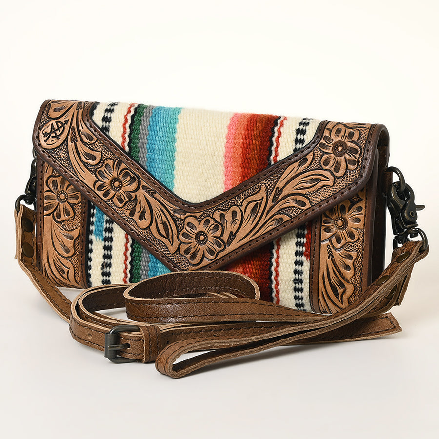 American Darling Handcrafted Hand Tooled Leather Saddle Blanket Envelope - Uhorse