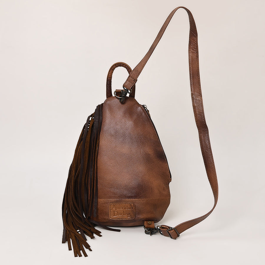 American darling Western Leather Sling Bag with Fringes, Hair-On Cowhide & Saddle Blanket – Handcrafted, Stylish & Durable, Perfect for Everyday Use
