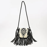 American Darling ADBG1392A Messenger Saddle Blanket Genuine Leather Women Bag Western Handbag Purse