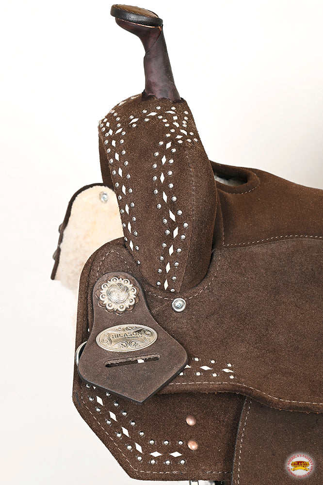 HILASON Flex Tree Western Horse Buckstitch Trail Barrel American Leather Saddle Brown | for Horses